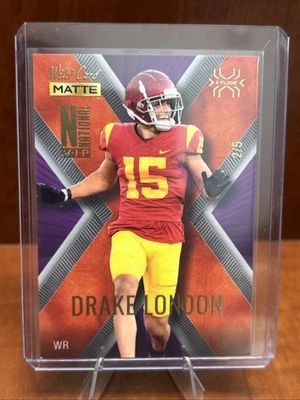 2/5 - 2022 Wild Card DRAKE LONDON National Orange Purple X-PLODE MATTE #MXPN-11 - Image 1 of 2