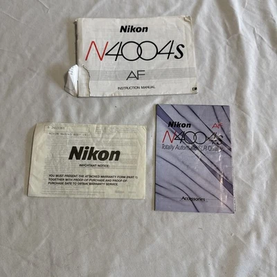 Manual de cámara de repuesto Nikon N4004 Foto 1 de 2