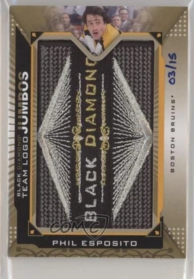 2015-16 Upper Deck Black Diamond Team Jumbos Gold BD Logo /15 Phil Esposito HOF - Image 1 of 2