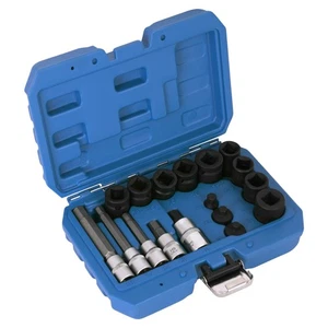 17-tlg. Bremssattel Steckschlüssel und Bit Einsatz Satz für VW Audi BMW Mercedes - Bild 1 von 16