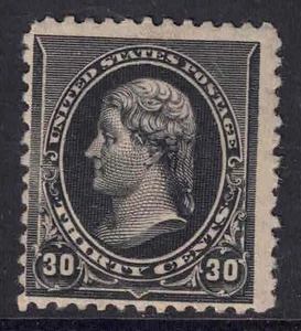 US Scott 228 30c Jefferson stamp of 1890 used cr92 - Picture 1 of 3