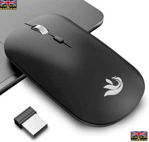 Mouse Inalámbrico Modo Dual 2.4G con Receptor USB Ratón Inalámbrico Bluetooth (E814) - Imagen 1 de 8
