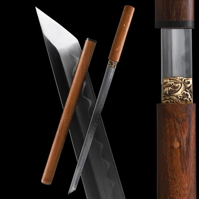 Меч самурайский катана вакидзаси ширасайя накладной монтаж T10 закаленная глина США - Изображение 1 из 4