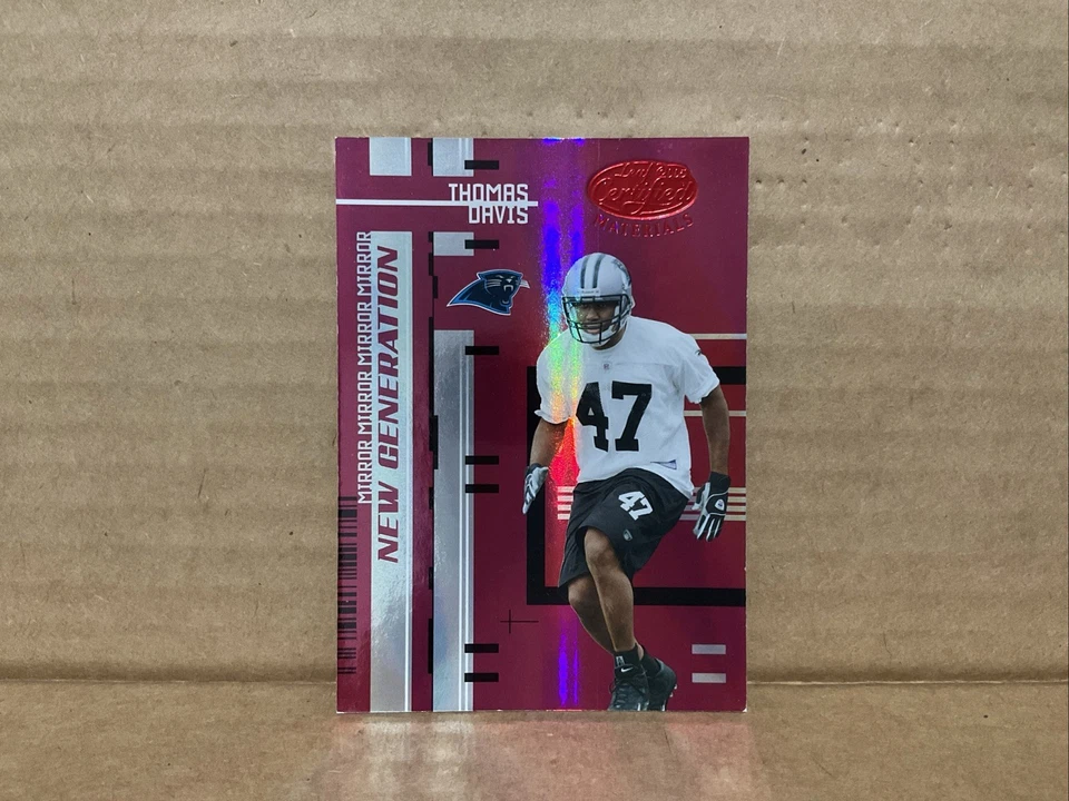 2005 Leaf Certified Materials Mirror Red #155 Thomas Davis Rc /100 - Image 1 of 4