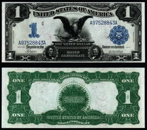 1899 $1 BEAUTIFUL AU+/UNC BLACK EAGLE Large Size Silver Certificate! - Picture 1 of 3