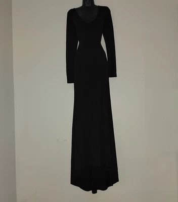 Maxi Vestido Alto Alto Alto Bajo L Floral Bordado Con Cuentas Espalda Gótico Vampiro Bruja Vestido Foto 1 de 4