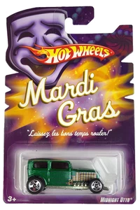 Hot Wheels 2008 Mardi Gras • Midnight Otto • Metalflake Green 1:64 Diecast Car - Picture 1 of 2