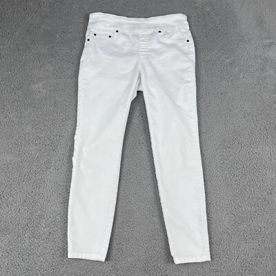 Pantalones al tobillo ajustados blancos elásticos tribales talla 6 Foto 1 de 4