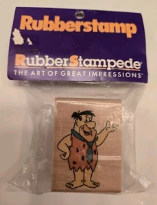 Fred Flintstone~Cartoon~RARE~HTF~Rubber Stamp~ 1.5"X 2"~Rubber Stampede 035-D - Picture 1 of 7
