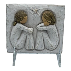 Willow Tree Friendship Plaque Forever True, Forever Friends Susan Lordi 2001 - Picture 1 of 5