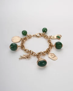 Armband Damen Charms Anhänger Armband Kette Gold Antik Stil Vintage - Bild 1 von 7