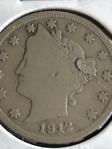 US Liberty V Nickel Error Coin: 1912 D Retained Lamination + Free Ship - Picture 1 of 6