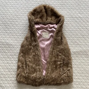 Abercrombie Kids Faux Fur Sleeves Cardigan Girls 13/14 Hooded Pockets - Picture 1 of 9