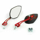 Universal Motorcycle Moto Spider Adjusted Rear View Side Mirrors Red