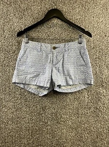 Old Navy Casual Shorts Women's Size 0 Blue Ikat 100% Cotton Shorts Chino Shorts - Picture 1 of 8