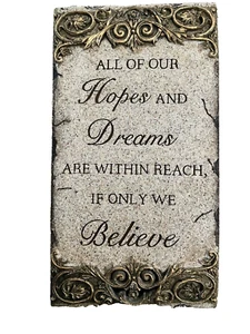Plaque Art All "Our Hopes & Dreams"  Quote Wall Decor - Picture 1 of 2