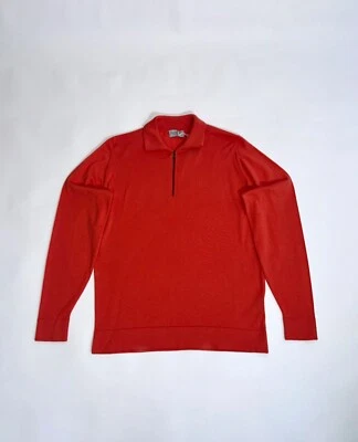 Nuevo Jersey John Smedley Para Hombre Tejido Cremallera Naranja Sea Island Algodón Foto 1 de 4