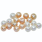 30x 7 mm Mixed Narual Ivory Pink Peach Round Freshwater Pearls Jewellery Making