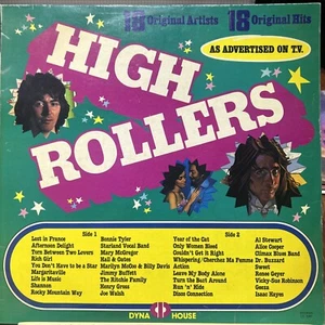 HIGH ROLLERS 1977 18 ORIGINAL ARTIST HITS 12"33rpm RECORD alice cooper etc(R4.5) - Bild 1 von 2