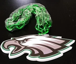 New Philadelphia Eagles Chain Necklace 34 inches BIG 3D Foam Logo - Picture 1 of 14