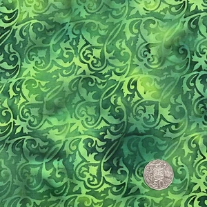 Quilting Fabric Batik Green Patchwork Applique Quilt 1/2 Metre - Picture 1 of 1
