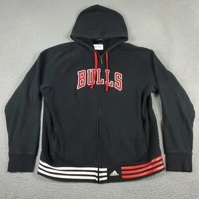 Adidas Chicago Bulls Suéter Para Hombres XL Negro NBA Cremallera Completa Sudadera con Capucha Foto 1 de 4