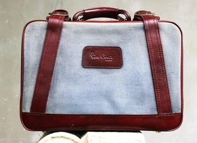 Bolso de Viaje Pierre Cardin Paris Tela y Cuero, Maleta Pequeña Fin de Semana Foto 1 de 4