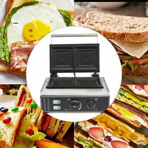 Máquina de sándwiches comercial de acero inoxidable Panini prensa parrilla máquina para hacer - Imagen 1 de 11