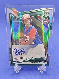 2022 Panini Elite Extra Edition Richard Matic Green Die Cut Status signature /6 - Picture 1 of 3