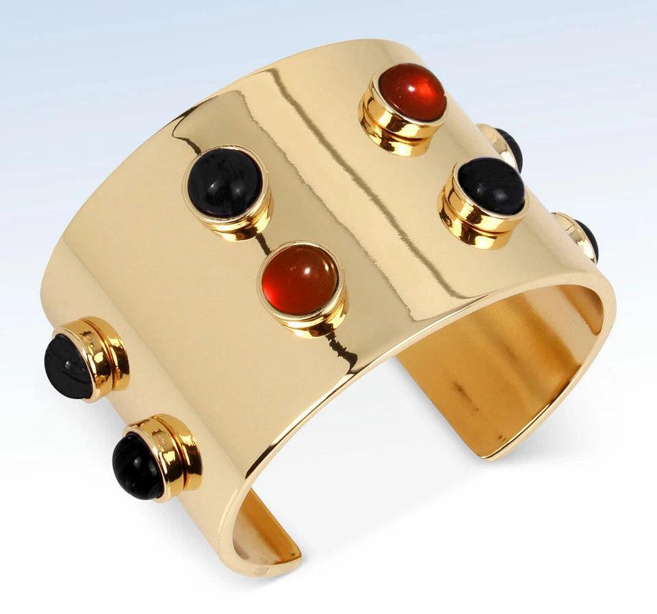 M. HASKELL fo INC International Concepts Gold-Tone Multi Stone Cuff Bracelet - Image 1 of 1