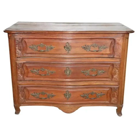 Late 18th Century French Country Walnut Commode with Bronze Hardware Cover