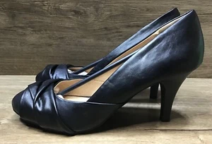 Report Women's Round Toe Faux Leather Classic Formal Dress Shoes Black 9 1/2 - Picture 1 of 10
