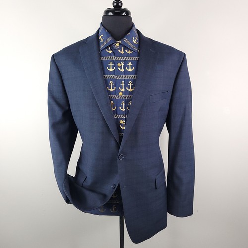 Giacca tuta cappotto sportivo Michael Kors blazer uomo 46L blu misto lana due bottoni