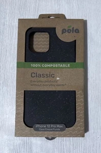 Pela Case Eco-Friendly 100% Biodegradable Case For iPhone 12 Pro Max, Black - Picture 1 of 1