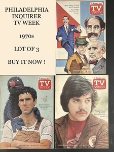 1970’s The Philadelphia Inquirer TV week Guide Lot of 3 - Picture 1 of 12