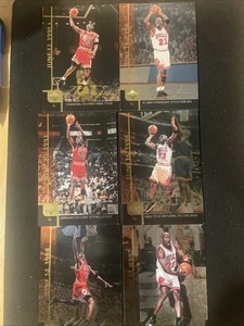 1999 UD Gatorade Michael Jordan Gold Jumbo 6 Card Set #MJ1-MJ6- Soft Corners - Picture 1 of 7