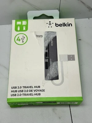 Belkin 4-Port Ultra Slim USB 2.0 Travel Hub - Image 1 of 4