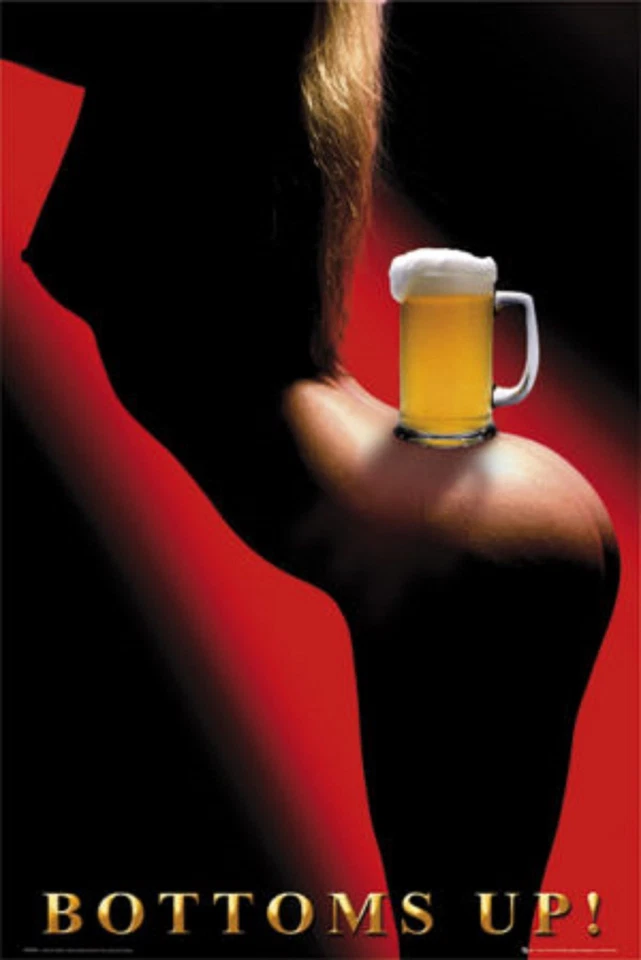 ADULT ONLY Poster Bottoms Up Poster Pin-Up - Image 1 of 1