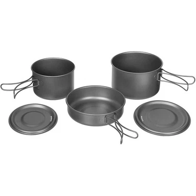Fox Outdoors Titanium Mess Kit 5-Part Pot Pan Tin Camping  - Image 1 of 4