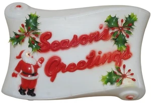 Vintage Santa Seasons Greetings Empire 1976 Blow Mold 17" Christmas RARE Light - Picture 1 of 5