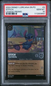 2024 DISNEY LORCANA EN P2 League Promo#6 Stitch Team Underdog PSA 10 Gem Mint - Picture 1 of 2