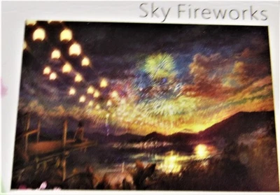 Puzzle Sky Fireworks Wooden 29" X 20" 1000 Piece InGooooD Fantasy Series IG-0046 - Image 1 of 4