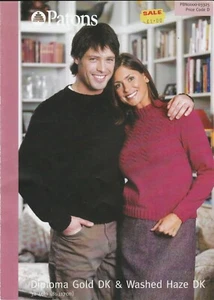 Suéteres texturizados DK para hombre y mujer con patrón de tejido Patones 03325 talla 32"-46" - Imagen 1 de 1