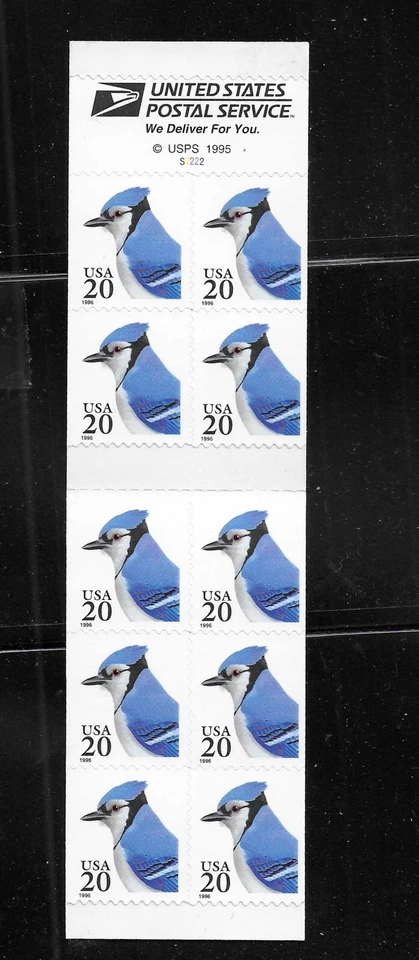 US Stamp BK237 Vending Machine Booklet PL #S2222 w/ Gauge 8.5 Rouletting - Image 1 of 1