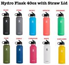 WEEKEND SALE Hydro Flask Water Bottle Stainless steel Wide Mouth Straw Lid 40oz