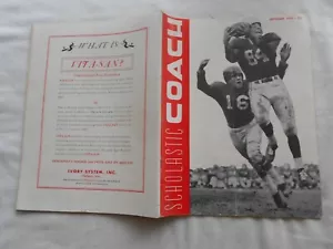 SEPTEMBER 1954 SCHOLASTIC COACH Magazine - Picture 1 of 2