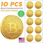 10Pcs Physical Bitcoin Coins Commemorative Gold Plated Btc Bit Coin Collectible