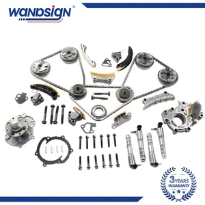 Timing Chain Kit Oil Pump Water Pump w/ 4X VVT Cam Phaser For Chevy GMC 3.0 3.6L - Picture 1 of 19