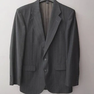 STANLEY BLACKER Charcoal Gray Men's Pinstripe 2 Pc Suit Size 40L- Pants 34x31 - Picture 1 of 17