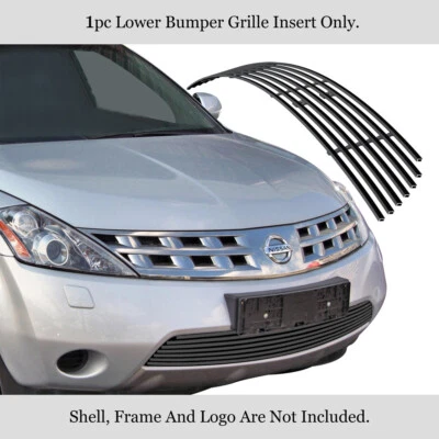 Fits 2003-2008 Nissan Murano Lower Bumper Stainless Black Billet Grille Insert - Image 1 of 4